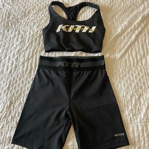 Kith Women activewear set - Biker shirts and Sports bra - size medium